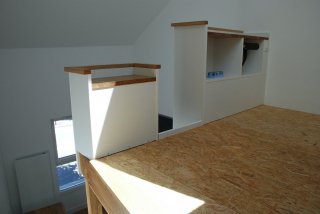 Chambre d'Elisa, espace couchage en mezzanine